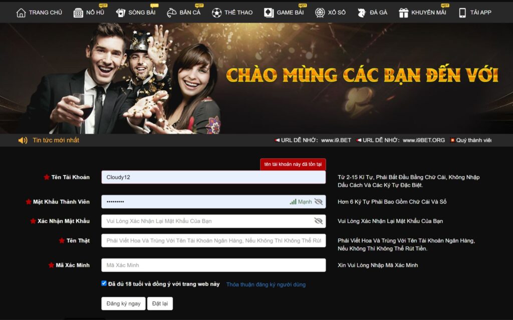 Cách đăng ký để nhận khuyến mãi 100K của i9bet