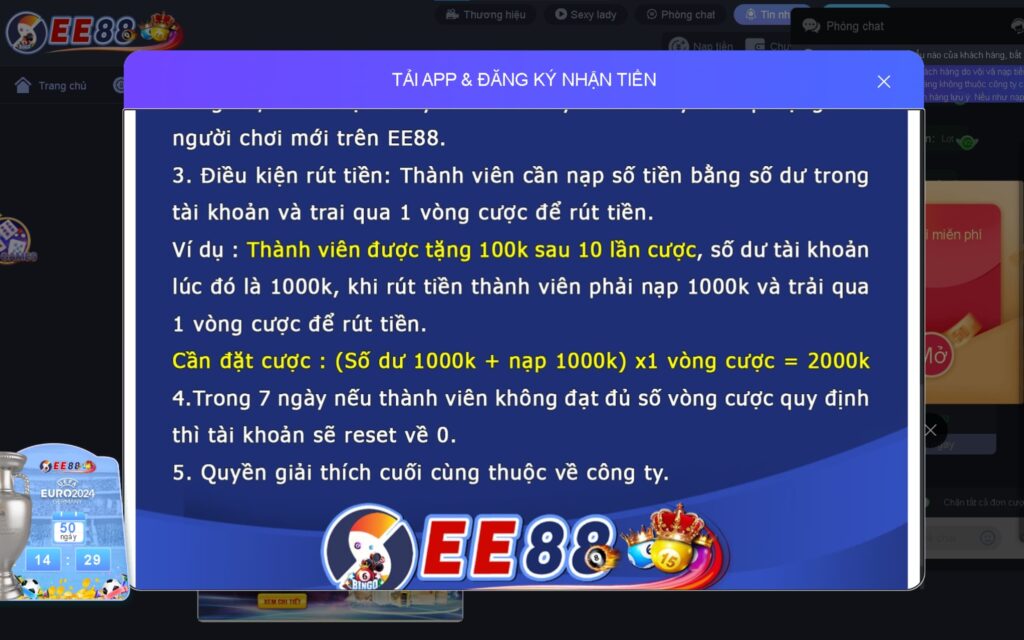 Điều kiện để thành công rút 100k khuyến mãi