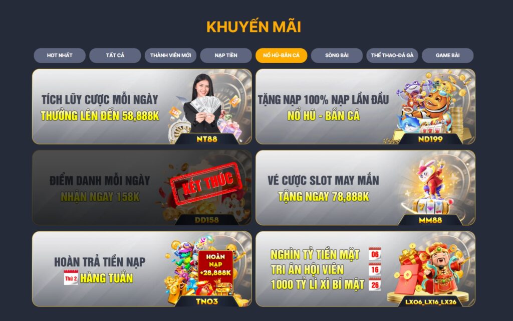 Khuyến mãi game nổ hũ tại New88 Casino