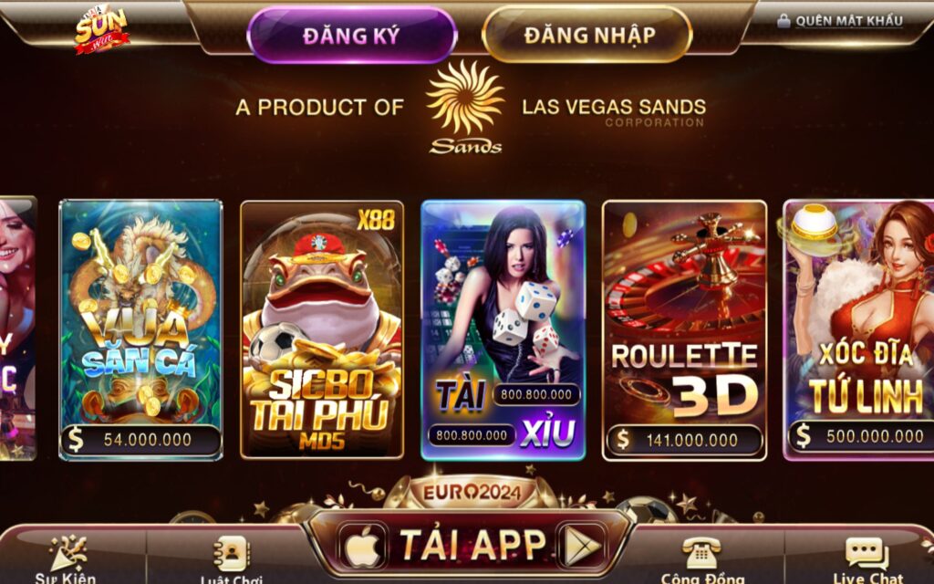 Những sảnh game tạo nên thương hiệu Sunwin