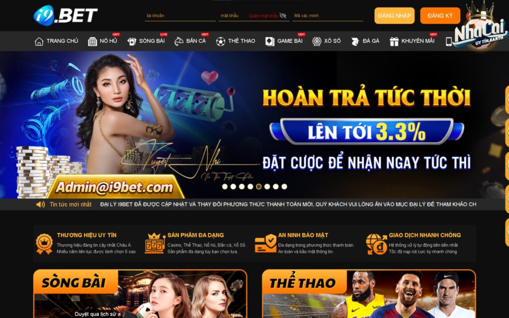 i9bet mang đến sân chơi cá cược an toàn và uy tín